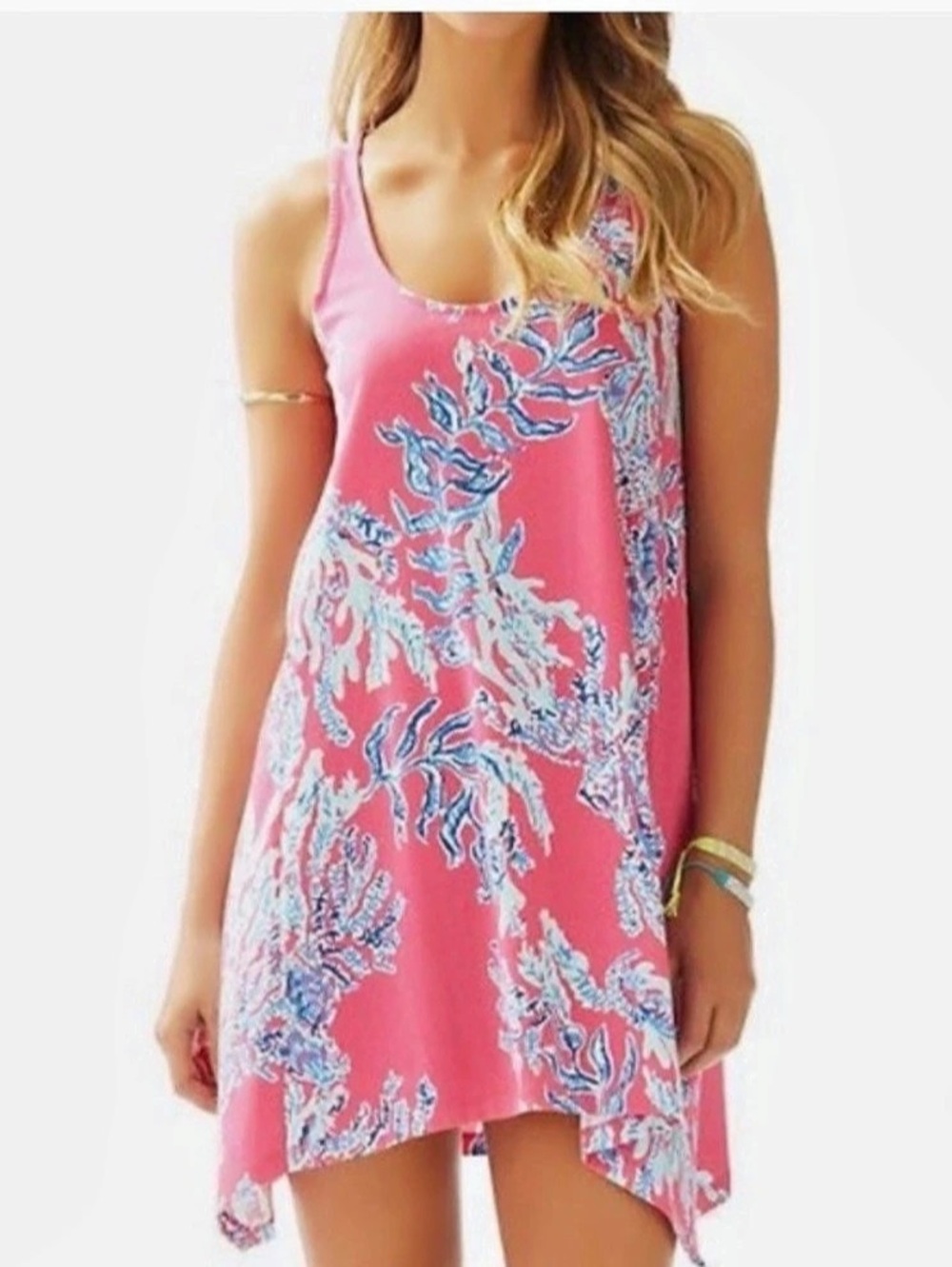 Lilly Pulitzer Pink Samba Monterey Dress size Medium Cotton